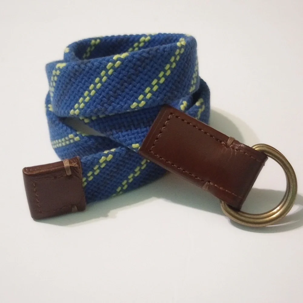 J Crew- Crewcuts D-Ring Woven & Leather Belt- Boys